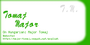 tomaj major business card